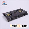 Convenient Use Tempered GlassThree Burners Blue Fire Gas Stove