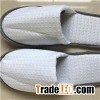 Wholesale Washable Waffle Hotel Slippers With EVA Sole