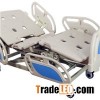 3 Cranks 4 Sections Manual Medical Bed With ABS Side Rail On Casters
