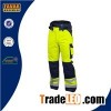 Mens Winter High Visibility Waterproof Safety Work Trousers With Knee Pads