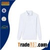 Cheap White Cotton Pique Long Sleeved Polo Shirts For Men On Sale