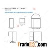 Single Double Radius Transom Sidelite Stainless Steel Frame Engineered Opening Elevation
