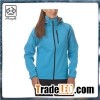 Lady Winter Sport Black Softshell Jacket Coat With Hoodies