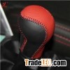 Black Red Genuine Leather Gear Shift Knob Cover For For Mazda CX-5 2013-2015 Mazda 6 Atenza Mazda 3 