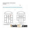 Multi-Lite Stainless Steel Frame Engineered Opening Elevation