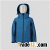 Customizable Child Winter Windbreaker Softshell Jacket With Hood