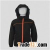 2016 New Style Black Softshell Windbreaker Running Jackets For Kids