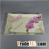 Asadal Spring Story Wave Edge Melamine Rectangular Sandwich Tray