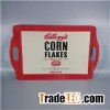 Corn Flakes Printing BSCI Certifiction Big Melamine Serving Trays With Handles