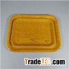 Dining Room Wood Grain Melamine Rectangular Service Tray Set