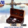OEM Printed 2 Bottle Pu Leather Wine Box For Gift With Tools