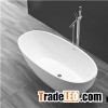 KKR Artificial Freestanding Round Resin Stone Bathtub