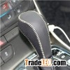 Black Genuine Leather Gear Shift Knob Cover For Chevrolet Malibu 2012 2013 2014 2015 Automatic Trans