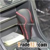 Black Genuine Leather Gear Shift Knob Cover For Peugeot 308 Automatic