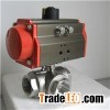 Stainless Steel Thread Floating Three Way Ball Valve 1000WOG
