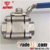 3PC Stainless Steel 2000WOG Thread Ends Floating Ball Valve