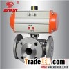 Stainless Steel Flanged 3 Way Ball Valve with Pneumatic Actuated