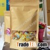 snack and candy craft paper packaging bags, ziplock stand up